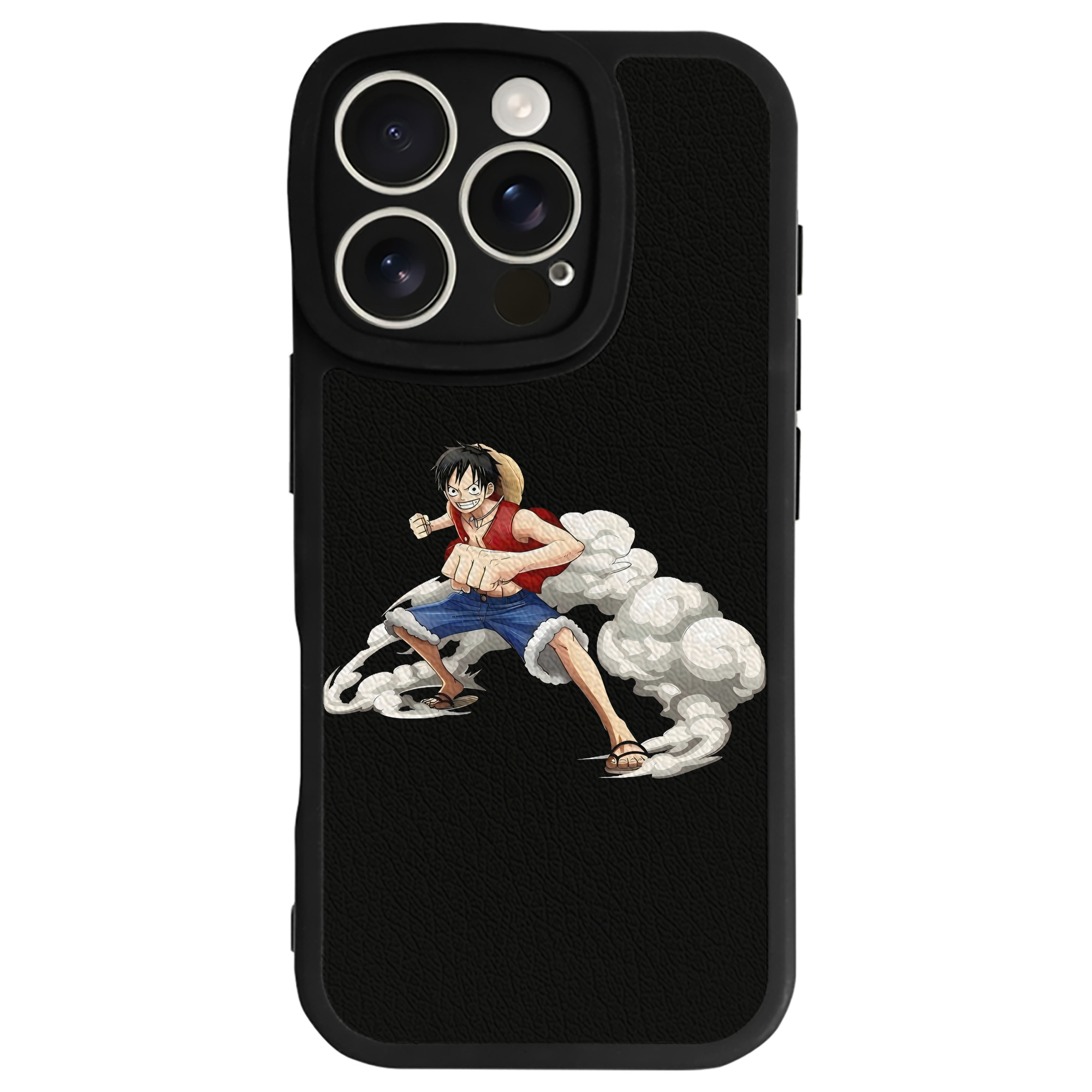 （画像用） ワンピース モンキー・D・ルフィ ONE PIECE Monkey D. Luffy 【iPhone 16シリーズ対応】シリコンスマホケース（レザー調） 材質：シリコン